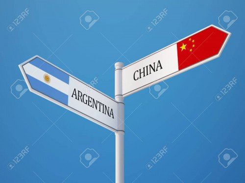 China Argentina Sign Flags Concept