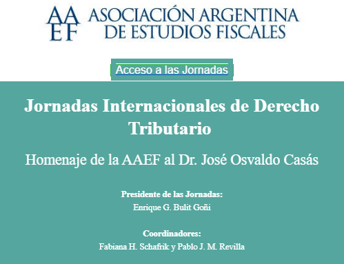 AAEF JORNADAS INTERNACIONALES DE DERECHO TRIBUTARIO